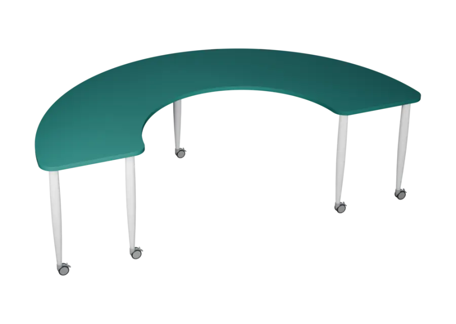 PLAYFORM 227 K modulární hravé stoly, mobilní, výška 750 mm, kovová podnož bílá, deska 25 mm, jezern